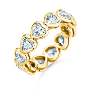 Engagement ring Full of Hearts in 14K yellow gold with lab-grown diamonds 3.00ct E/VS