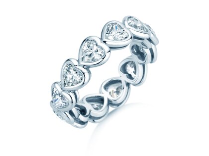 Engagement ring Full of Hearts in 14K white gold with lab-grown diamonds 3.00ct E/VS