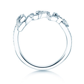 Ring Love Diamonds Pavé in 14K white gold with diamonds 0.37ct G/SI