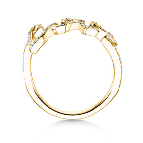 Ring Love Diamonds Pavé in 14K yellow gold with diamonds 0.37ct G/SI