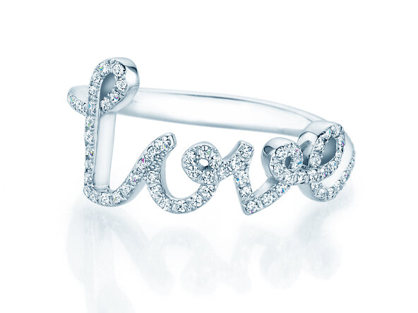 Ring Love Diamonds Pavé in 14K white gold with diamonds 0.37ct G/SI