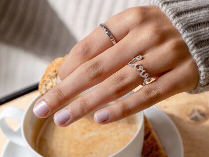 Ring Love Diamonds Pavé in 14K white gold with diamonds 0.37ct G/SI
