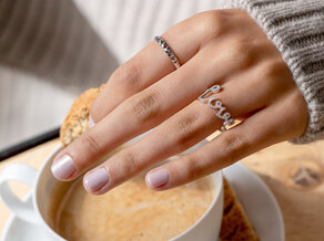Ring Love Diamonds Pavé in 14K white gold with diamonds 0.37ct G/SI