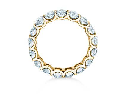 Engagement ring Oval Cut Infinity in 9K yellow gold with lab-grown diamonds 1.84ct E/VS