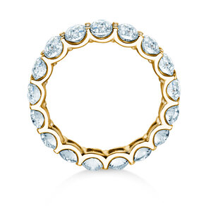 Engagement ring Oval Cut Infinity in 9K yellow gold with lab-grown diamonds 1.84ct E/VS