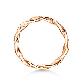 Engagement ring Sparkling Curve in 14K rosé gold