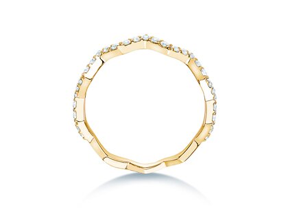 Engagement ring Tide in 14K yellow gold with diamonds 0.29ct G/SI