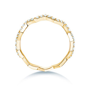 Engagement ring Tide in 14K yellow gold with diamonds 0.29ct G/SI