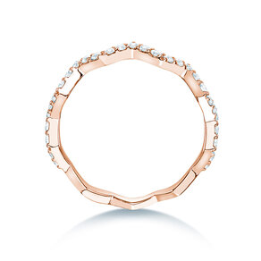 Engagement ring Tide in 9K rosé gold with diamonds 0.29ct G/SI