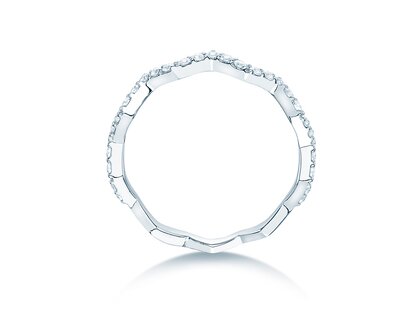 Engagement ring Tide in 9K white gold with diamonds 0.29ct G/SI