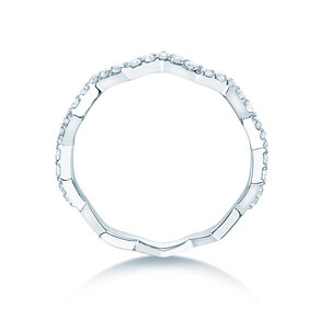 Engagement ring Tide in 9K white gold with diamonds 0.29ct G/SI