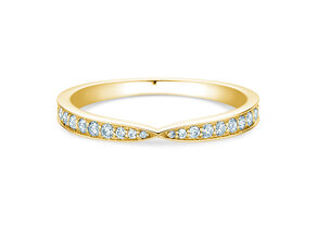 Engagement ring V-Eternity in 14K yellow gold with diamonds 0.22ct G/SI