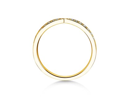 Engagement ring V-Eternity in 14K yellow gold with diamonds 0.22ct G/SI