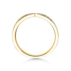 Engagement ring V-Eternity in 14K yellow gold with diamonds 0.22ct G/SI