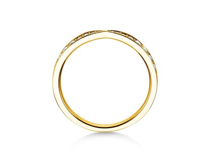 Engagement ring V-Eternity in 14K yellow gold with diamonds 0.30ct G/SI