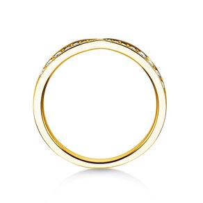 Engagement ring V-Eternity in 14K yellow gold with diamonds 0.30ct G/SI