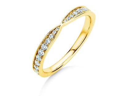 Engagement ring V-Eternity in 14K yellow gold with diamonds 0.30ct G/SI