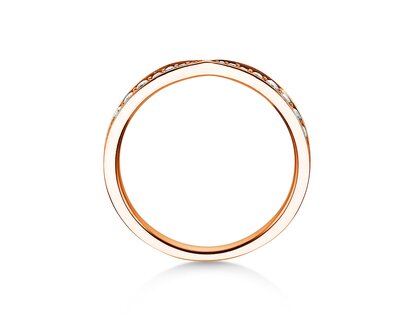 Engagement ring V-Eternity in 18K rosé gold with diamonds 0.30ct G/SI