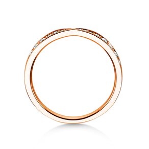 Engagement ring V-Eternity in 18K rosé gold with diamonds 0.30ct G/SI