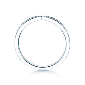 Engagement ring V-Eternity in 14K white gold with diamonds 0.22ct G/SI