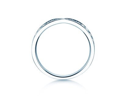 Engagement ring V-Eternity in 14K white gold with diamonds 0.30ct G/SI