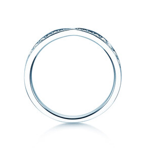 Engagement ring V-Eternity in 14K white gold with diamonds 0.30ct G/SI