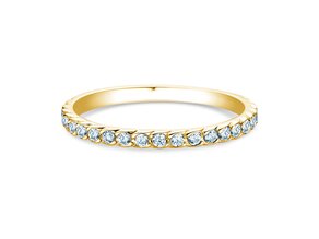Engagement ring Wave in 14K yellow gold with diamonds 0.33ct G/SI
