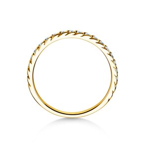 Engagement ring Wave in 14K yellow gold with diamonds 0.33ct G/SI