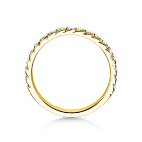 Engagement ring Wave in 14K yellow gold with diamonds 0.57ct G/SI