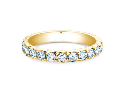 Engagement ring Wave in 14K yellow gold with diamonds 1.30ct G/SI