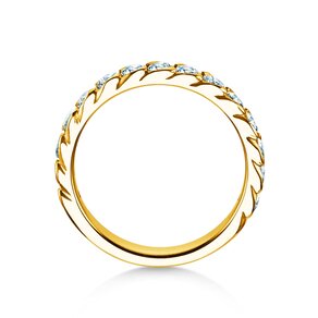 Engagement ring Wave in 14K yellow gold with diamonds 1.30ct G/SI