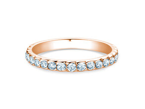 Engagement ring Wave in 14K rosé gold with diamonds 0.57ct G/SI