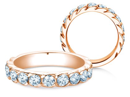 Engagement ring Wave in 18K rosé gold