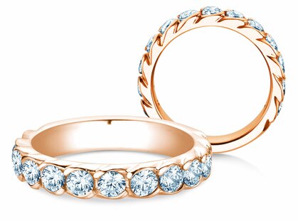 Engagement ring Wave in 18K rosé gold