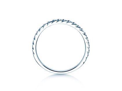 Engagement ring Wave in 14K white gold with diamonds 0.33ct G/SI