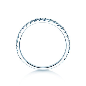 Engagement ring Wave in 14K white gold with diamonds 0.33ct G/SI