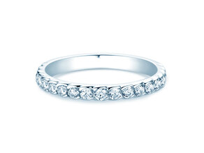 Engagement ring Wave in 14K white gold with diamonds 0.57ct G/SI