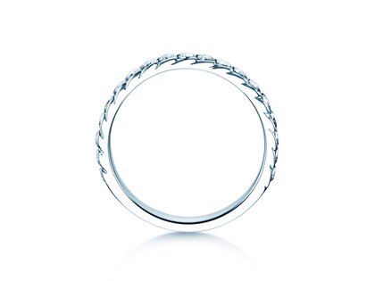 Engagement ring Wave in 14K white gold with diamonds 0.57ct G/SI