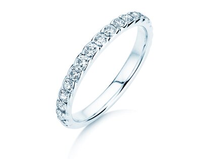 Engagement ring Wave in 14K white gold with diamonds 0.57ct G/SI