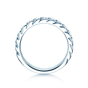 Engagement ring Wave in 14K white gold with diamonds 1.30ct G/SI