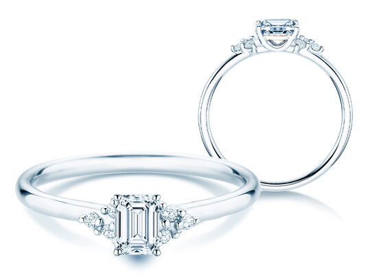 Engagement ring Blossom Emerald