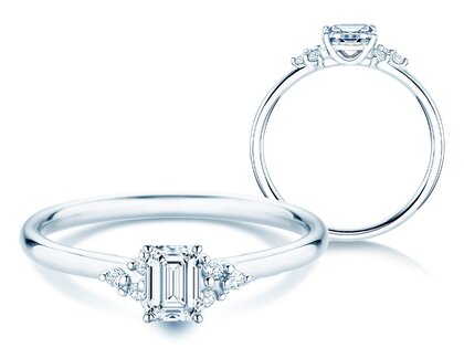 Engagement ring Blossom Emerald