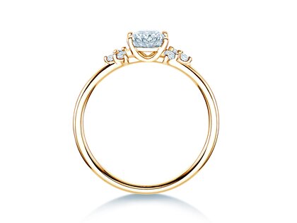 Engagement ring Blossom Oval in yellow gold