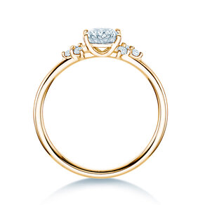 Engagement ring Blossom Oval in 9K yellow gold with natural diamonds 0.29ct G/SI