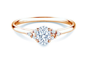 Engagement ring Blossom Oval in rose gold