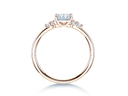 Engagement ring Blossom Oval in rose gold