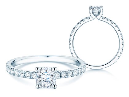 Engagement ring Classic 4 Cushion Pavé