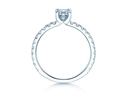 Engagement ring Classic 4 Emerald Pavé