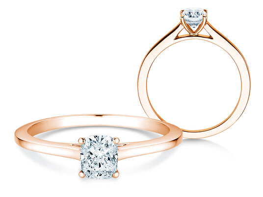 Engagement ring Cushion Lab-grown diamond