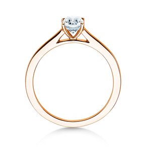 Engagement ring Cushion in 14K rosé gold with diamond 0.50ct G/SI